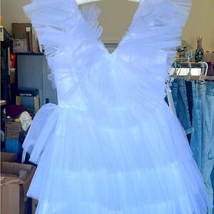 Fun little white tule dress